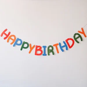 Colorful Paper Bunting Banner Happy Birthday Merry Christmas Decoration For Background Wall Party Supply