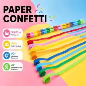 Colorful Paper Party Streamers Tissue Paper Streamers for Birthday Wedding Celebration