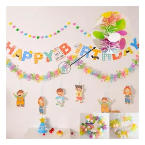 Colorful Plastic Tinsel Garland for Christmas Halloween New Year Wedding Birthday Party Decorations