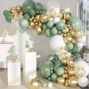 Colorful Sets Blue Red Green White Yellow Orange Gold Eco-friendly Latex Balloons Garland Arch Kit Birthday Christmas Easter