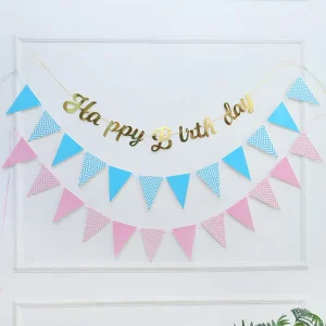 Colorful Triangle Banner for Festive Flag Decoration Paper Festival Party Dress Up Supplies Colorful Birthday Flag Arrangement