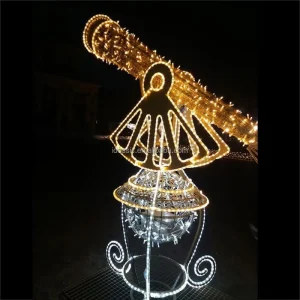 Commercial 3D Large Illuminated Astronomical Telescope Christmas Light Installation Motif for Commercial Winter Festival Display