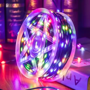 Commercial 50M 500 LED Outdoor String Lights with Remote 30V Customizable Rubber Fairy Lights for Holiday Landscape Projects