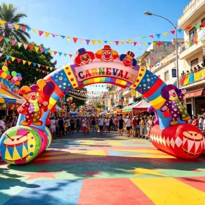 Commercial Giant Inflatable Arch Clown Joker Balloon Archway for Events Festival Carnival Advertising Display Rental Use
