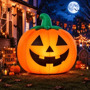 Commercial Grade Heavy Duty Arche Gonflable PVC Material Included Custom Printing Inflatable Pumpkin For Halloween Decoration