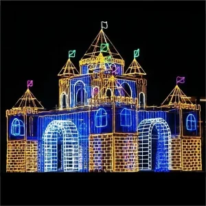 Commercial Grade LED Castle Arch Motif Light Outdoor Fairy Tale Decoration for Theme Park Zoo Christmas Light Show