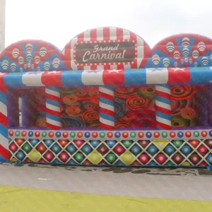 Commercial Outdoor Inflatable Carnival Game Booth Prize Wheel PVC Material Customizable Size for Retail Mall Expo Birthday Party