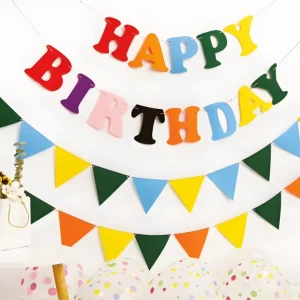 Competitive Price Eco Friendly Modern Style Customized Color String Flag Festival Decoration Banner for Birthday Party Banner