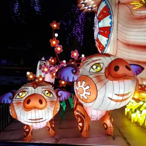 Competitive Price Islamic Lantern Christmas Style Decorative Robot Rabbit Red Chinese Lanterns for New Year Display