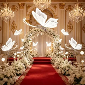 Complete Wedding Decorations Kit With All Necessary Pieces Including Arch Decor Aisle Props And Table Accents Saving Time