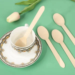Compostable Disposable Bamboo Wooden Cutlery Set Eco Friendly Wedding Tableware