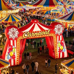 Concert Party Carnival Inflatable Arch Easy Set Up Digital Printing Canvas Promotional Archway Inflatables