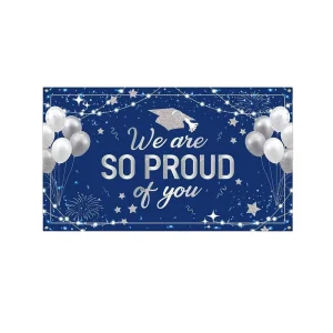 Congratulations We Are so Proud of You Backdrop Banner Background Hanging Party Supplies for Graduation Party Decorations