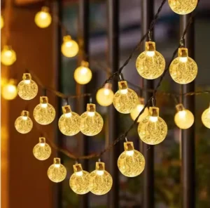 Copper LED Solar Aluminum IP44 Dimmable String Outdoor Garden Decorative Lighting for Patio Holiday Party Christmas