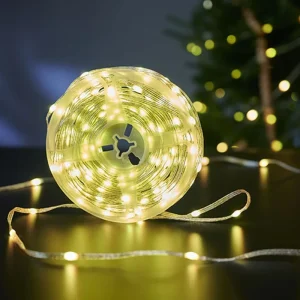 Copper Plastic LED RGB Dimmable Christmas Tree Light String Indoor Outdoor IP65 Waterproof for Festive Decor