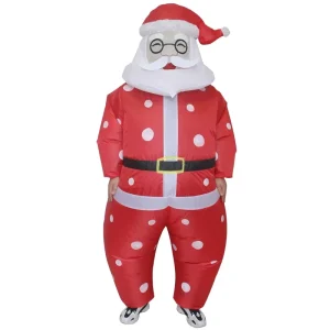 Cosplay Adult Inflatable Santa Red Polyester Material Halloween Costume Unisex Party Funny Fancy Dress Clowns Circus Mascot