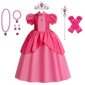 Cosplay Costumes Halloween Christmas Party Outfit Peach Costumes Princess Dress for Girls