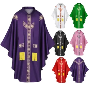 Cosplay Costumes Halloween Retro Prayer Stage Performance Medieval Robes