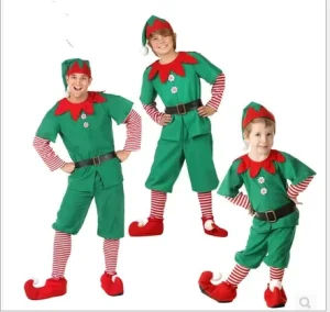 Cosplay Sexy Elf Santa Costume for Kids and Women Christmas Clown Dress Fancy Dress
