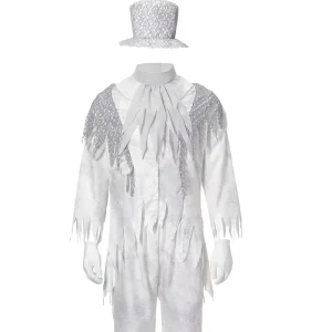 Costume Men White Circus Magician Outfit Horror Character Stage Performance Wear Custom Available