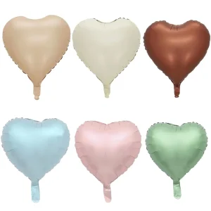 Cream Caramel Center Aluminum Foil Balloon Retro Color Card Cocoa Latex Balloon Birthday Party Decoration Helium Balloons