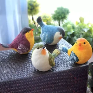 Creative Carved Handmade Resin Bird Home Outdoor Garden Restaurant Decor Ornaments Resin Bird Sculpture
