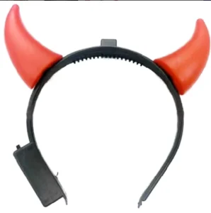 Creative Cow Horn Shaped Red Glowing Headpiece Hot Selling Festive Party Atmosphere Decoration Headband