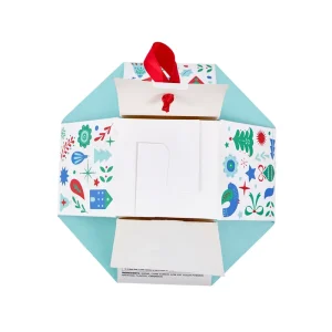 Creative Custom Christmas Gift Box Special Shaped Portable Packaging with Embossing Matt Lamination and UV Coating