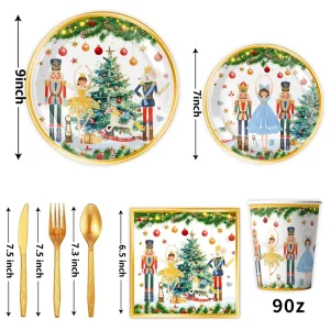 Creative Custom Merry Christmas Party Supplies Plate Accessories Indoor Christmas Decorations Disposable Tableware