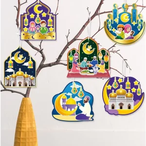 Creative DIY Tags and Pendants Middle Eastern Festival Decorations for Ramadan Party