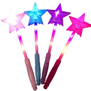 Creative Eco Friendly Plastic LED Sticks Concert Glow Magic Star Flash Fairy Stick Toys for Birthday Halloween Party Decorations