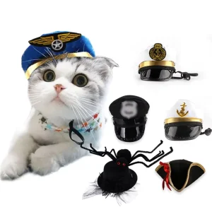 Creative Funny Halloween Cowboy Cartoon Dog & Cat Polyester Pet Photo Hat Headgear All Seasons