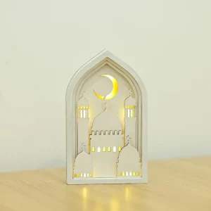 Creative Home Dining Table Decoration Gift Religious Celebration Muslim Jupiter Moon Craft Festival Luminous LED Pendant
