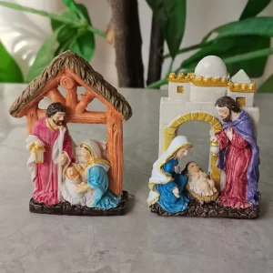 Creative Home Religious Decoration Resin Crafts 3D Religious Souvenir Celebration Birth Decoration