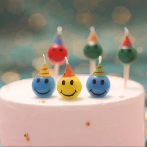 Creative Smile Cartoon Birthday Candles Paraffin Wax Children’s Birthday Decorations for Christmas