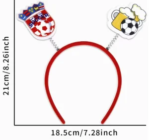 Croatia National Emblem Style Handy Portable Outdoor Game Party Favor Soccer Themed Headband Costume Decorative Hair Hoop