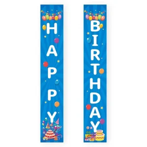 Cross Border Creative Blue Door Couplets for Happy Birthday Party Event Promotional Party Supplies