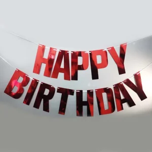 Cross-Border Happy Birthday Letter Banner Colorful Flag Flower Design Halloween Christma Occasion Made Paper