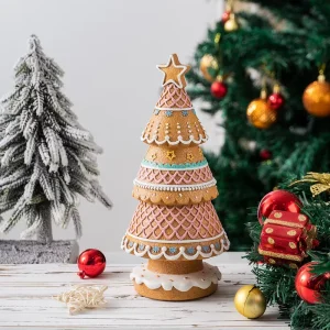 Cross Border New Gingerbread Christmas Tree Tabletop Ornaments for Creating Festive Atmosphere Your Home Christmas Decorations
