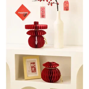Cross Border New Year Decorations Auspicious Character Ornaments Origami Lucky Bags for Decorations Party Wall Decorations