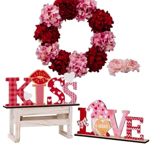 Cross Border Valentine’s Day Decor English LOVE Wooden Letter Ornaments Couple Atmosphere Arrangement KISS Home Decor Items