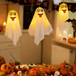 Cross Border WSGJ048 Halloween LED Ghost Decoration Pendant Chandelier Horror Party Indoor Ghost Festival