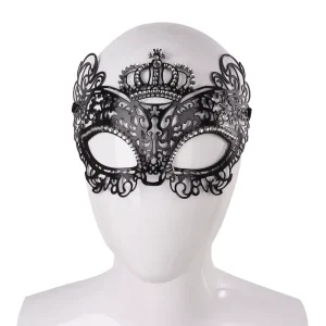Cross border Butterfly Metal Rhinestone Embellished Wrought Iron Ball Mask Halloween Carnival Sexy Costume One Size China Men