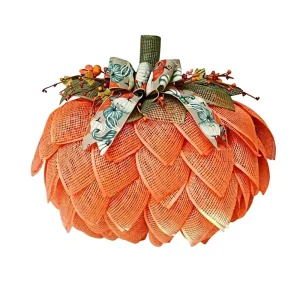 Cross border China Cloth Material Fabric Simulation Halloween Wreath Creative Front Pumpkin Autumn Courtyard Decoration Props No