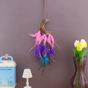 Cross border Crystal Gravel Moon Life Tree Dream Catcher Feather Universal Seasonal Art Deco Wind Chimes