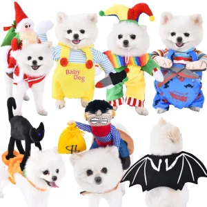 Cross border Funny Knife Wielding Transformation Halloween Europe America Style Pet Clothing for Dogs Polyester Material Autumn