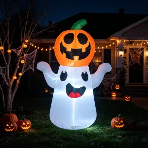 Cross border New 1.5 meter Halloween Ghost Pumpkin Inflatable Decoration Cartoon Design Oxford Cloth Outdoor Yards Xingtu