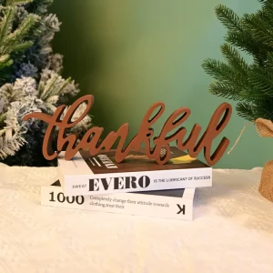 Cross border New Arrival Thanksgiving Harvest Festival Autumn European Style Wooden Letter Ornaments for Home & Office Decor