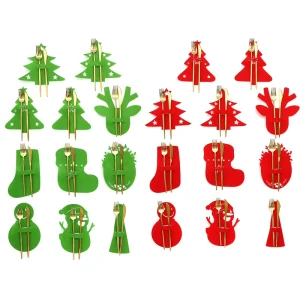 Cross border New Combination Christmas Knife Fork Set Felt Cloth Pad Home Hotel Decor