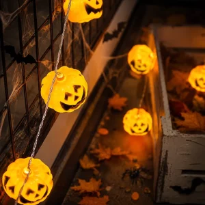 Cross-border New Halloween Decorations LED Light Strings Ghost Festival Color Lights Pumpkin Lanterns Holiday Lights